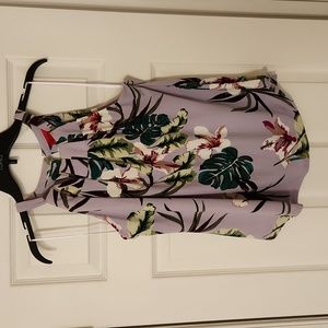 JENNIFER LOPEZ Lavender Purple Floral Top Size M